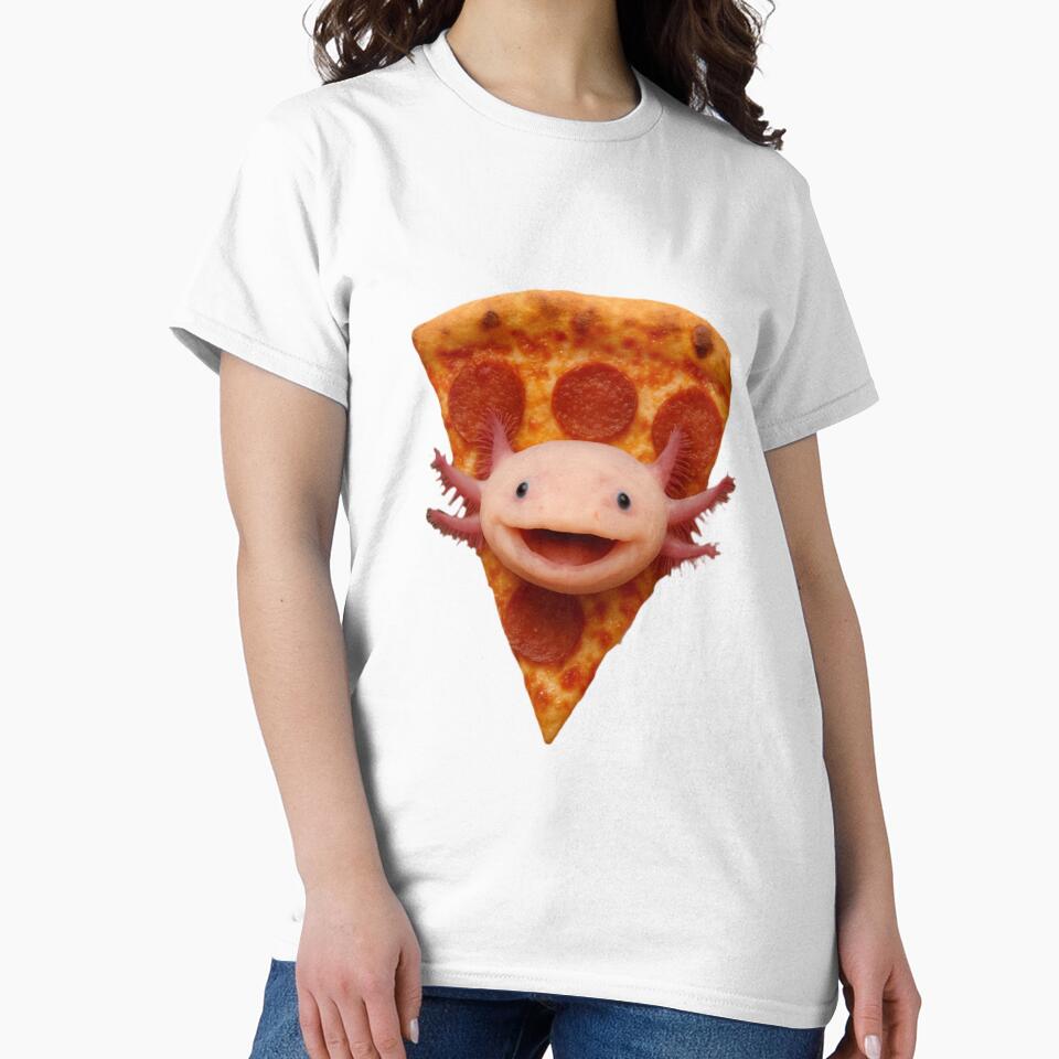Axolotl pizza funny weird prank meme cute happy christmas birthday gift by CheeseBlueprint