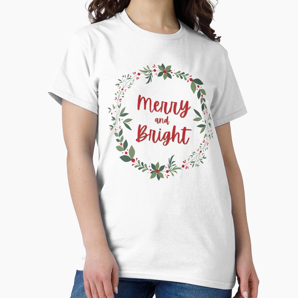 Merry and Bright Christmas Wreath by ABInspired
