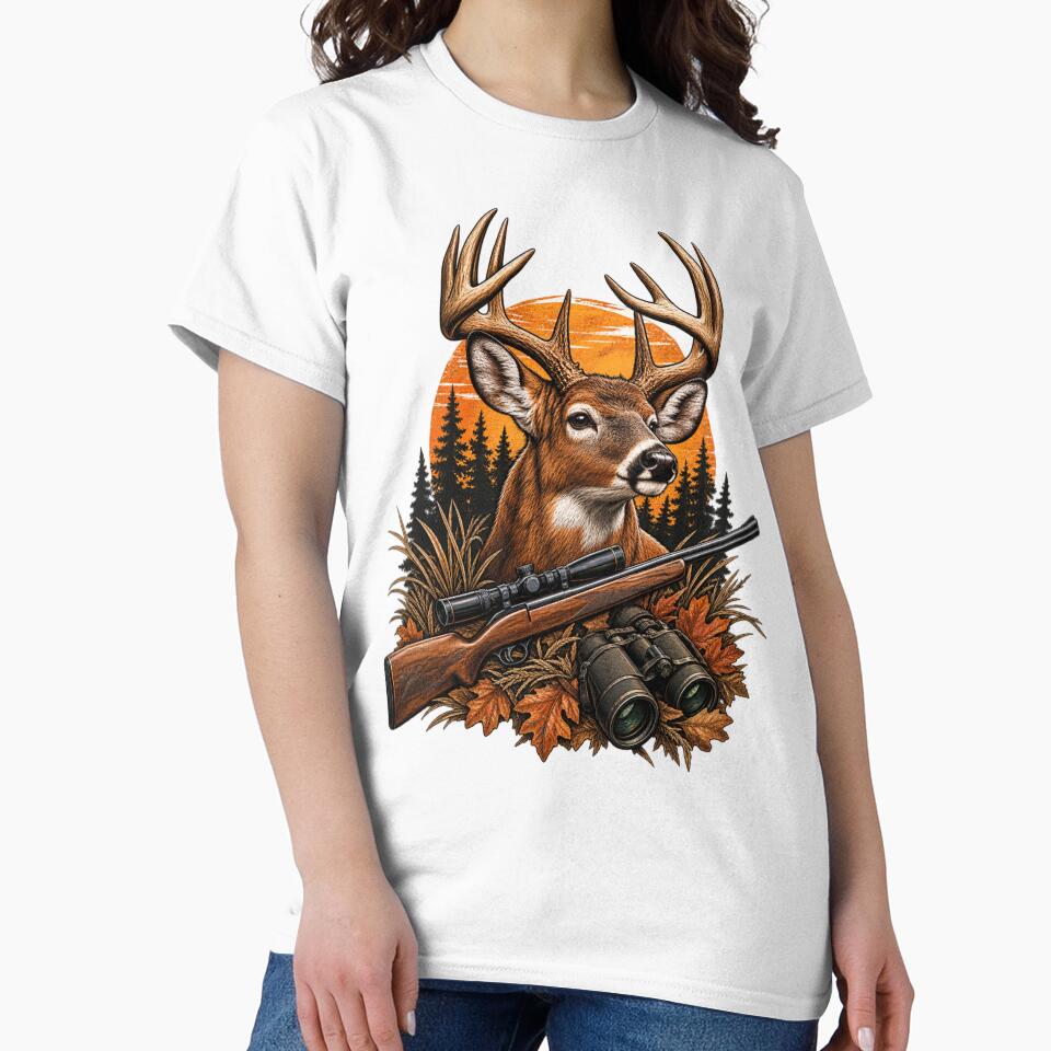 Vintage Deer Hunting Halloween Hunter Design by Shopex10