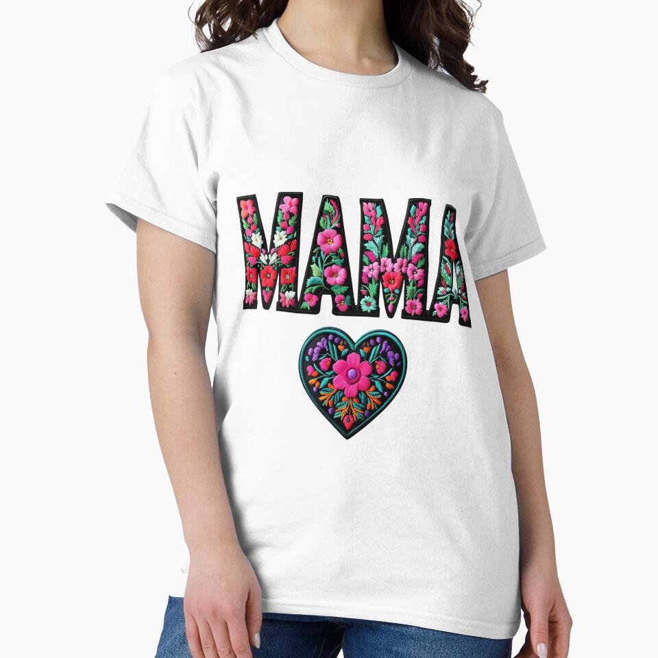 MAMA – Floral Embroidery-Inspired Art by MJO80