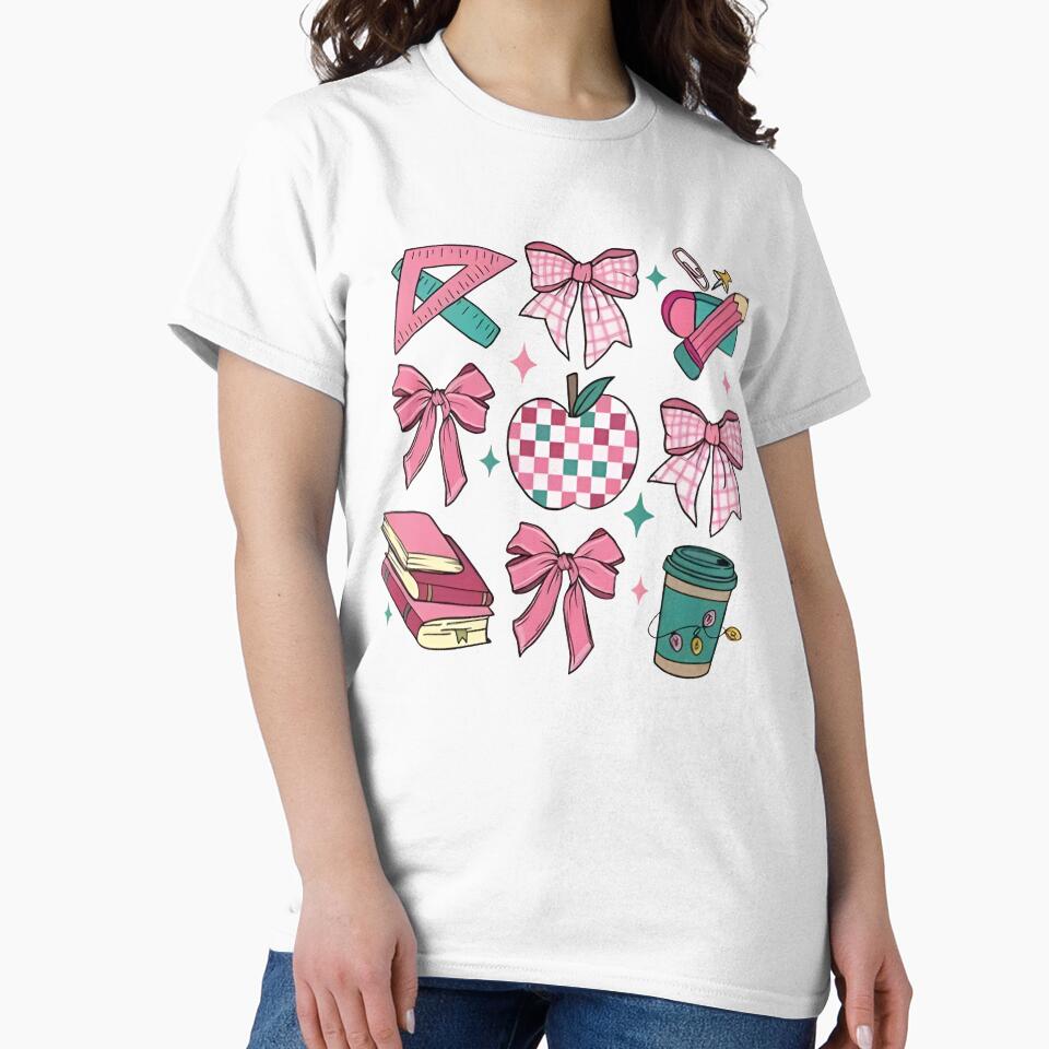 Merry Teacher Christmas, Pink Teacher Teams Holiday by Gwenaelbain