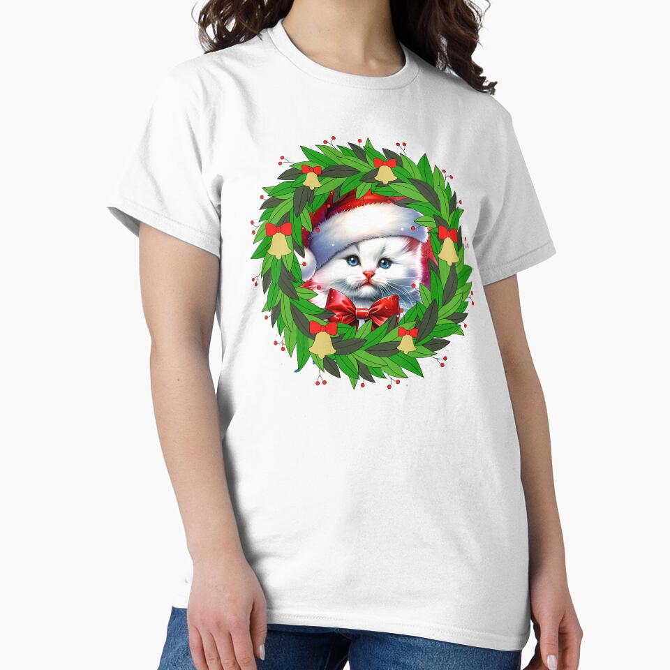 White Christmas Cat by I-I-Trading-Co