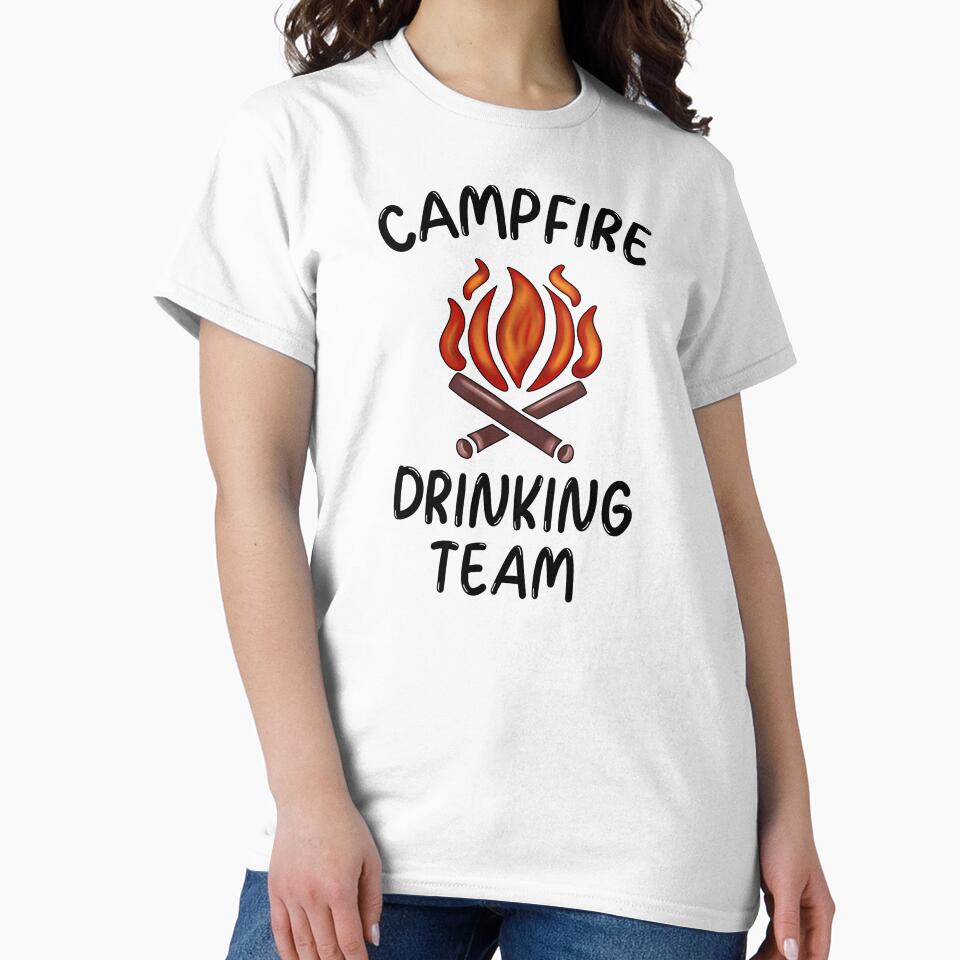 Funny Camping Campfire Drinking Team by Sartoris Art
