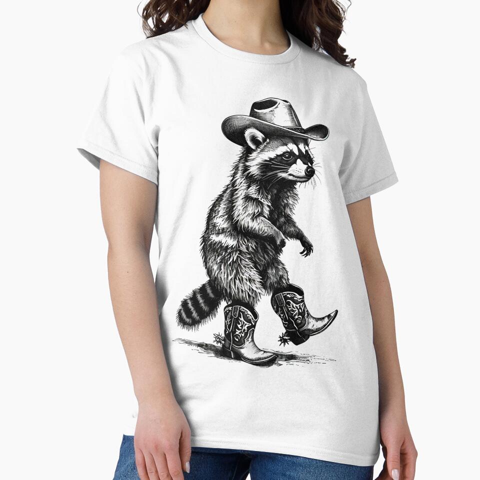 Vintage Raccoon Western Cowboy by Topmaxdesign