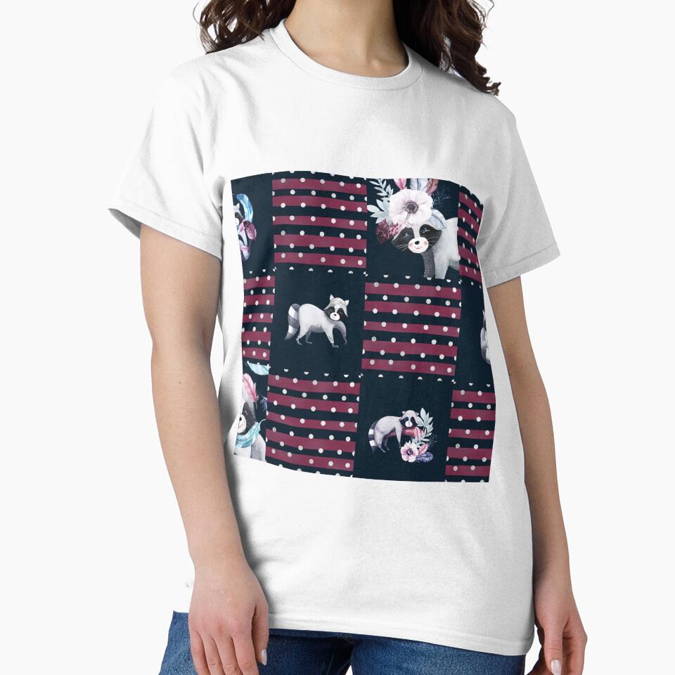 Raccoons Floral Feather by SweetThreads79