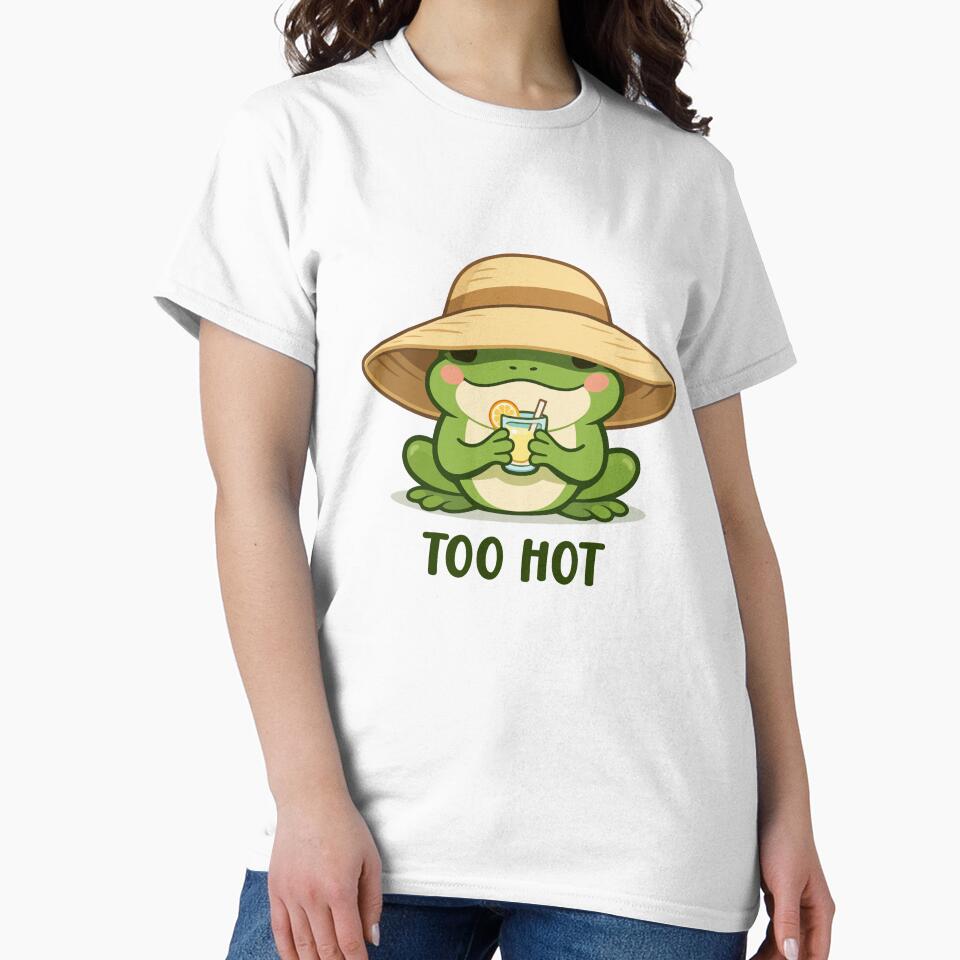 Funny Frog Cartoon Drinking Lemonade Summer Heat by stylishdzign