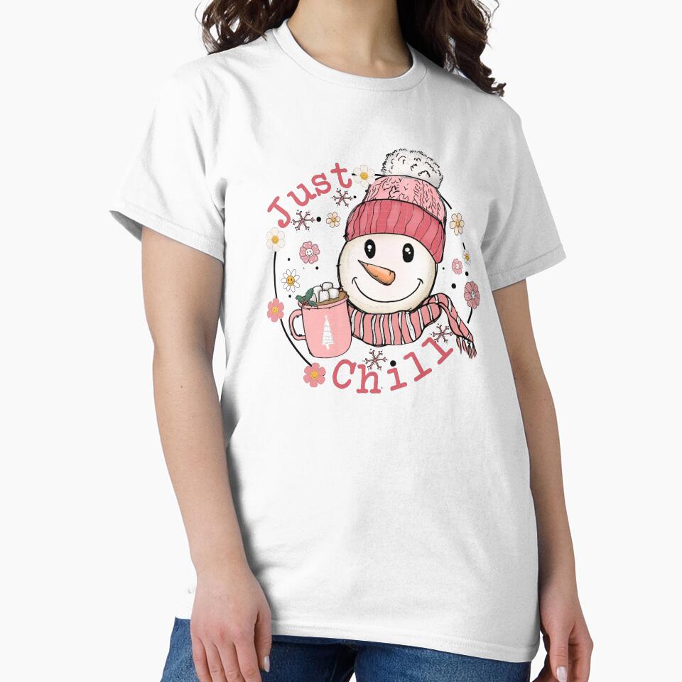 Cute Snowman Just Chill by HappyLifeCreate