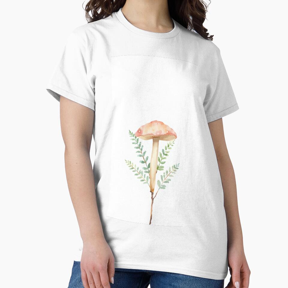 Organic Watercolor Botanical Mushroom Wall Art by Vida e Arte