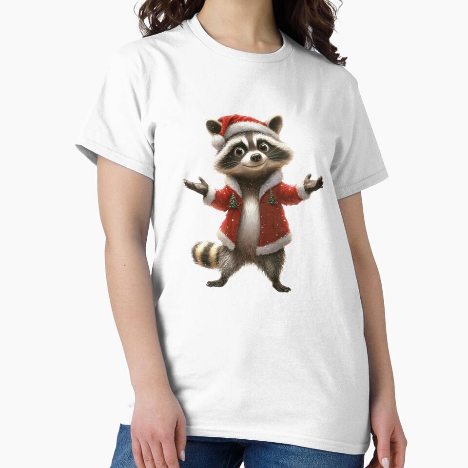 Raccoon Christmas Design by NicolasGlowArt