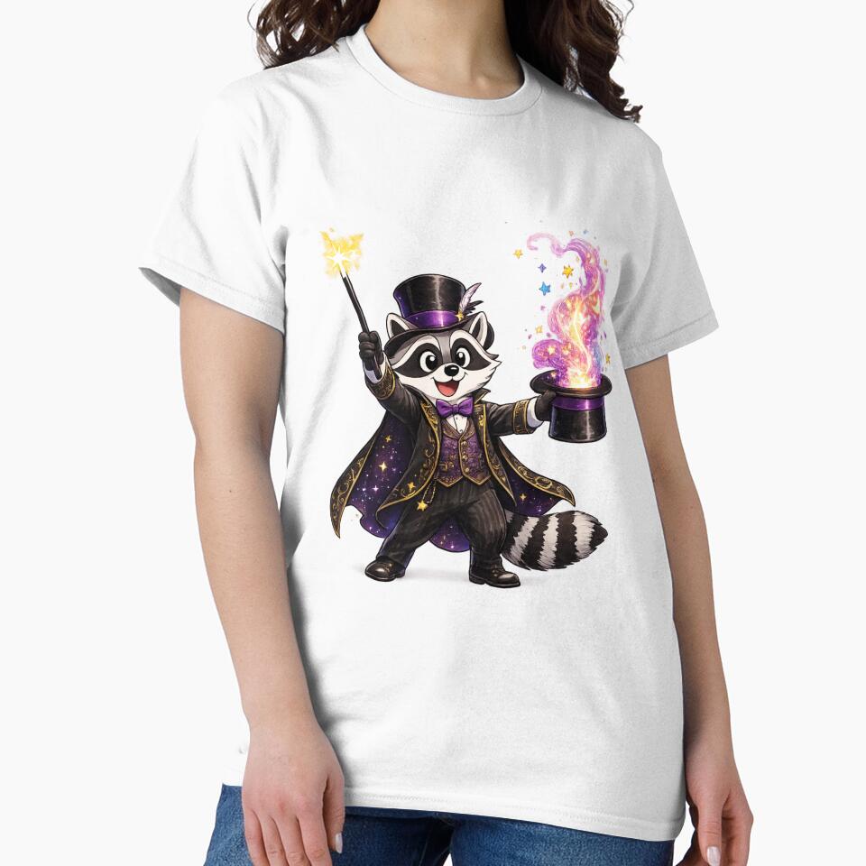 Cute Magic Raccoon Design by StyleBloomes
