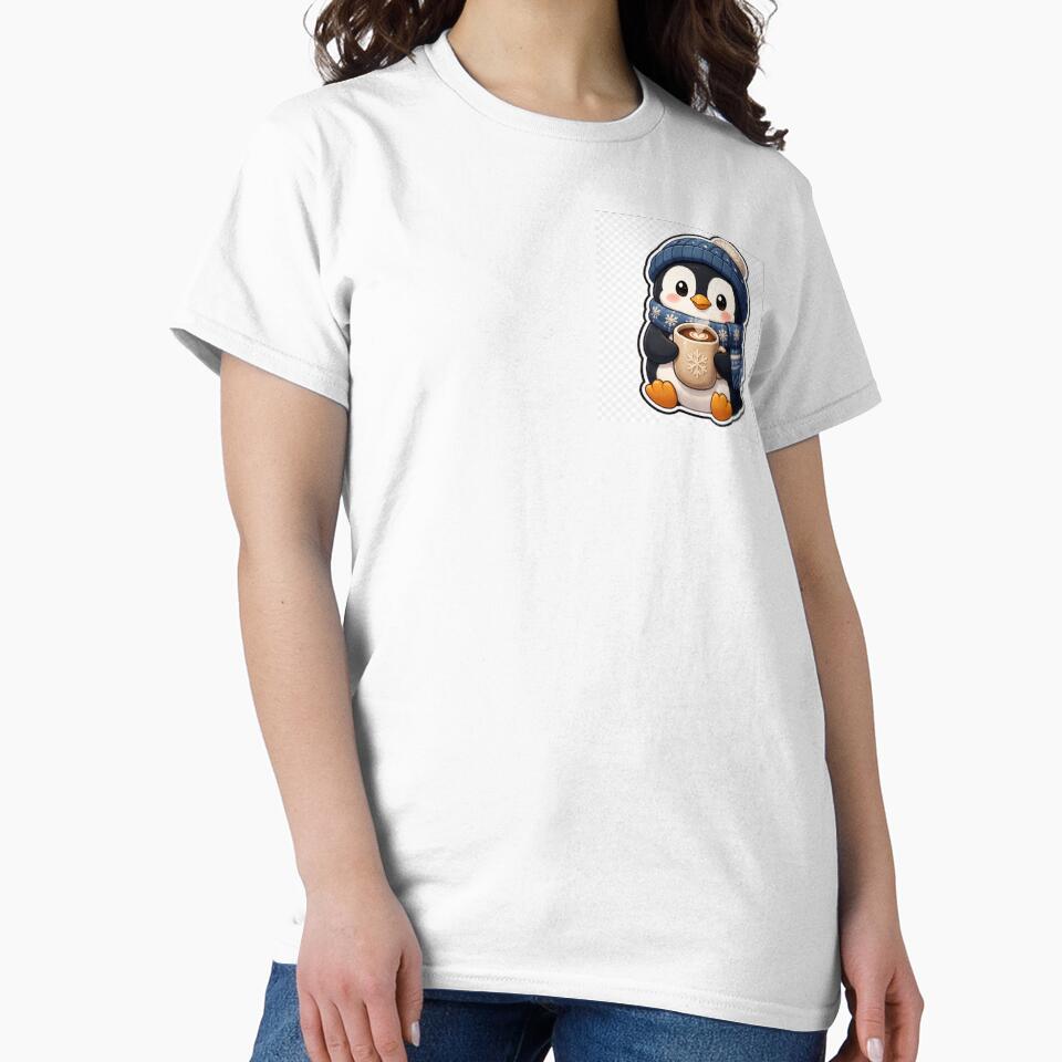 Cozy Penguin with Coffee – Cute Winter Kawaii Sticker by SakuraHQ