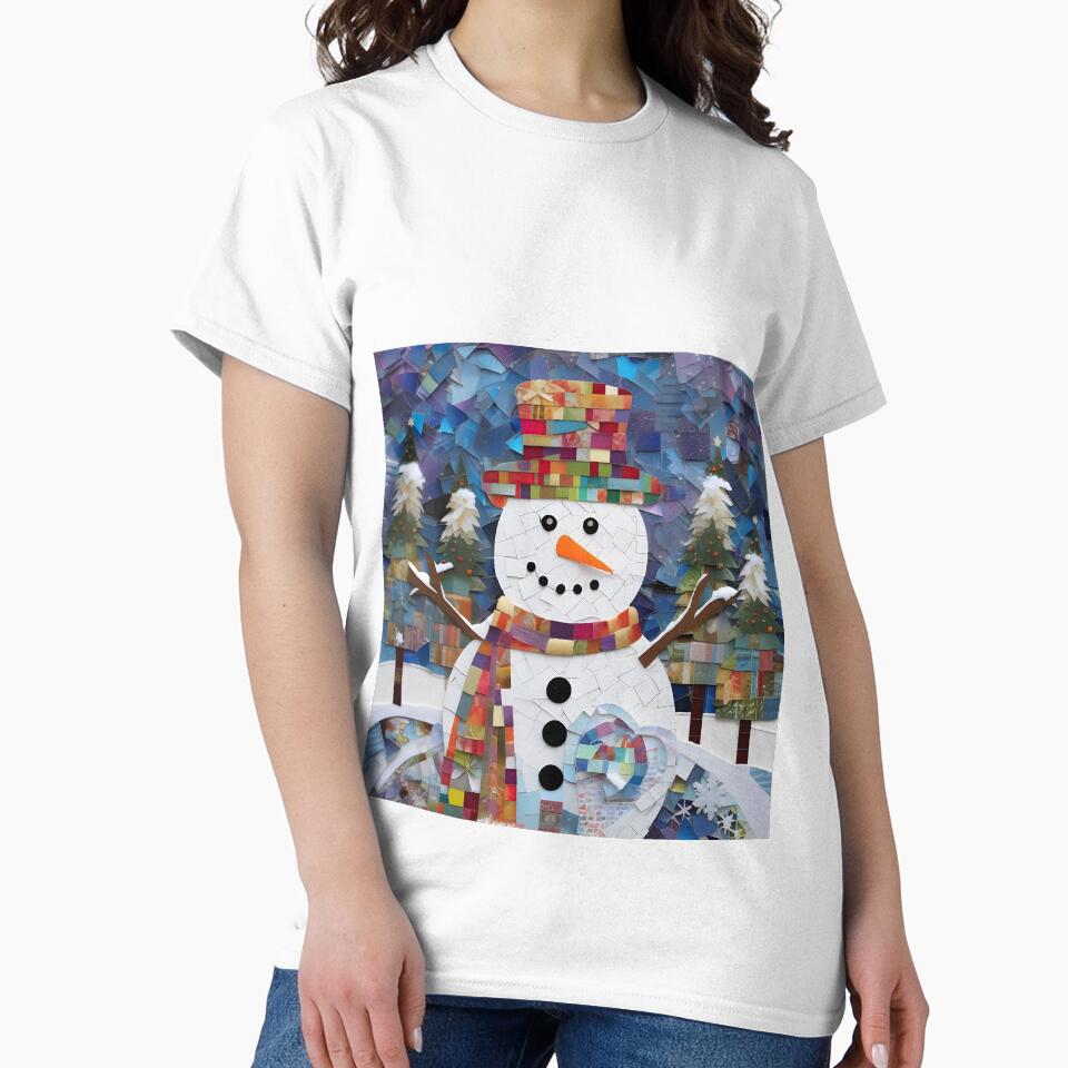 Snowman 04 - Whimsical Collage Cheer by Artekinium