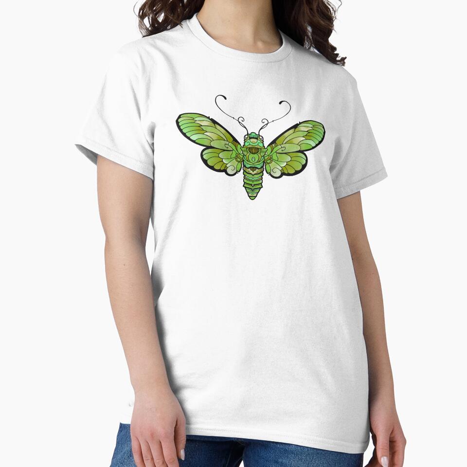 green moth symmetrical design by weilertsen