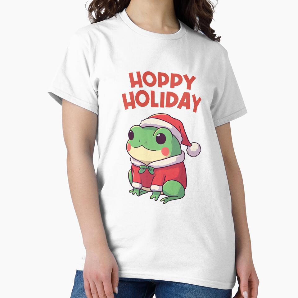 Hoppy Holiday Christmas Frog Santa by KAI-Studio