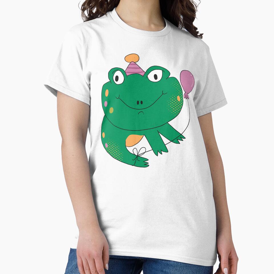 Birthday Party Freddy Frog (Purple) by yellowflowerhut