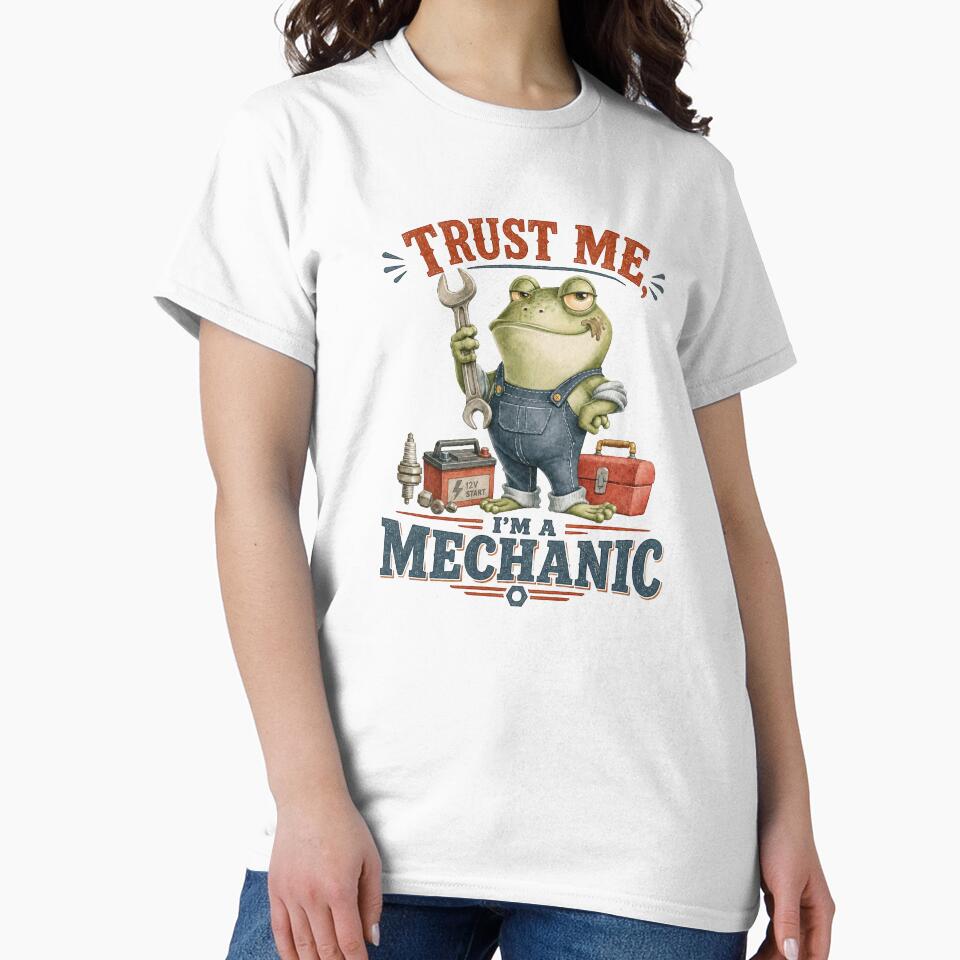 Trust Me I’m a Mechanic Frog – Funny Auto Repair Quote by VikArt7