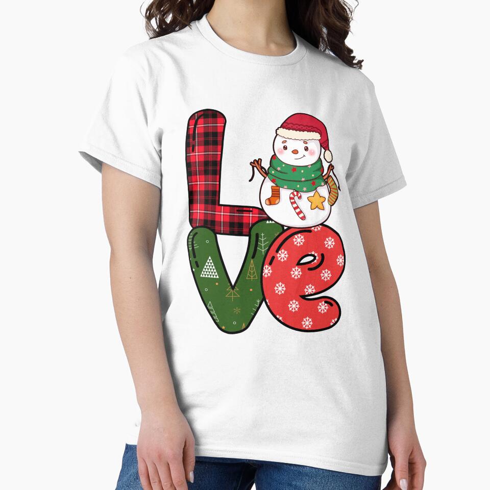 love christmas snowman by vuhieustore