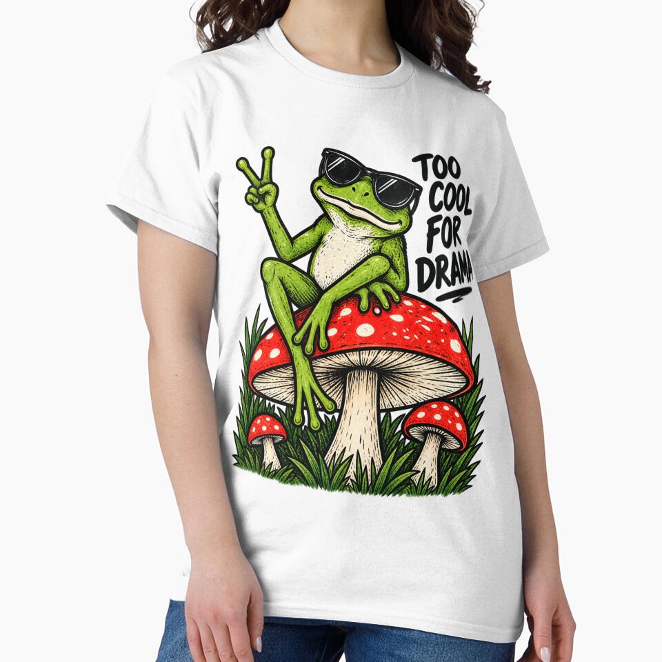 Too Cool Frog on Mushroom by Houldi
