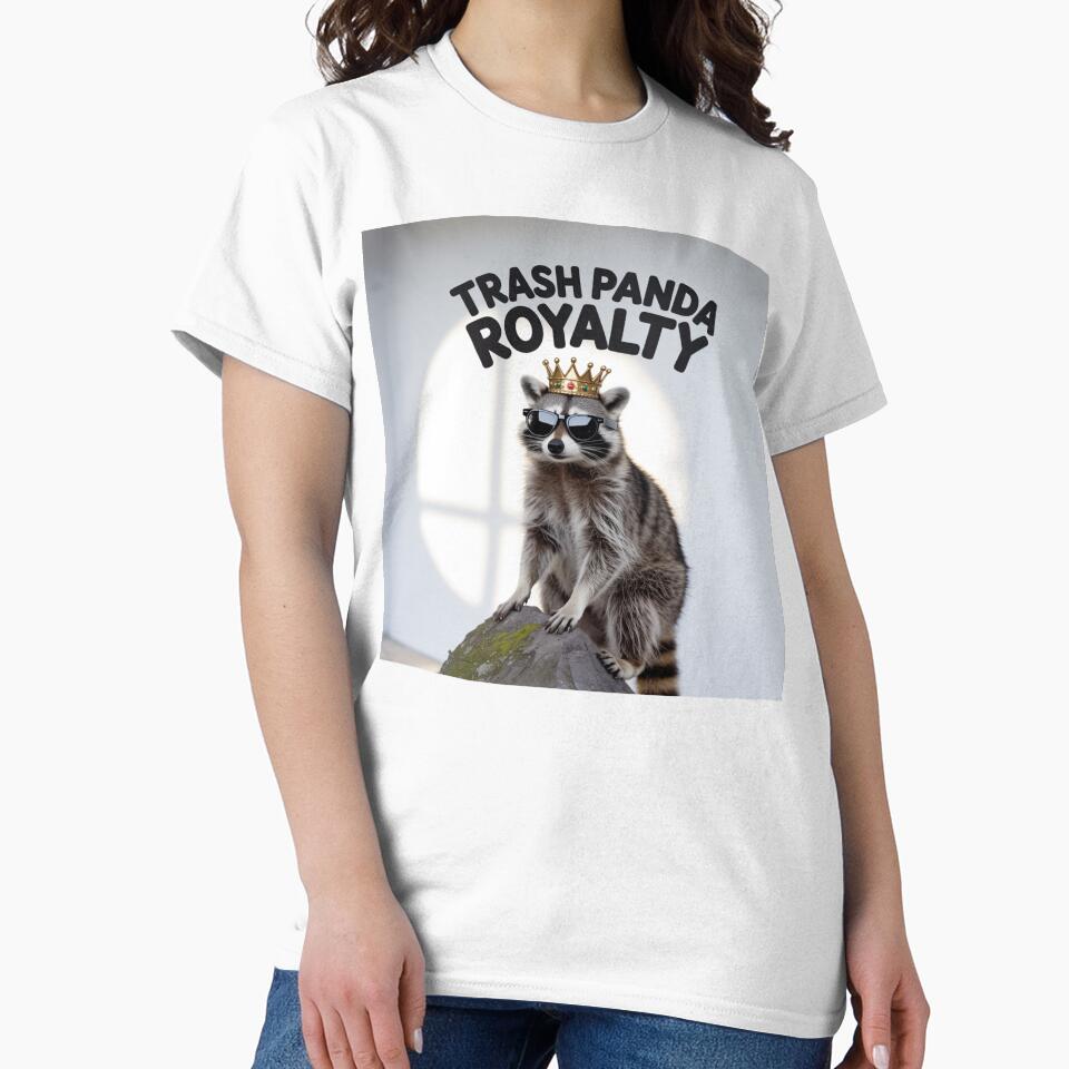 Trash Panda Royalty | Raccoon T-Shirt by NicolasGlowArt