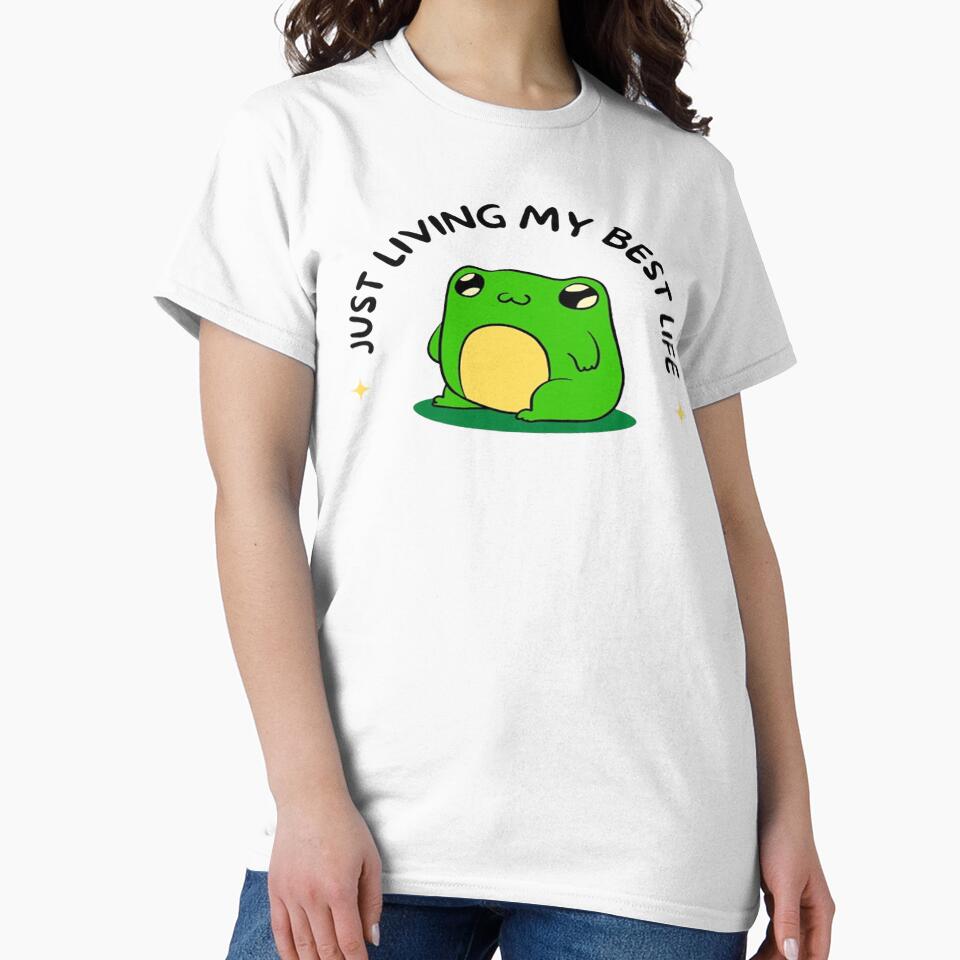 Green Sweet Cute Simple Frog by DianaCanva