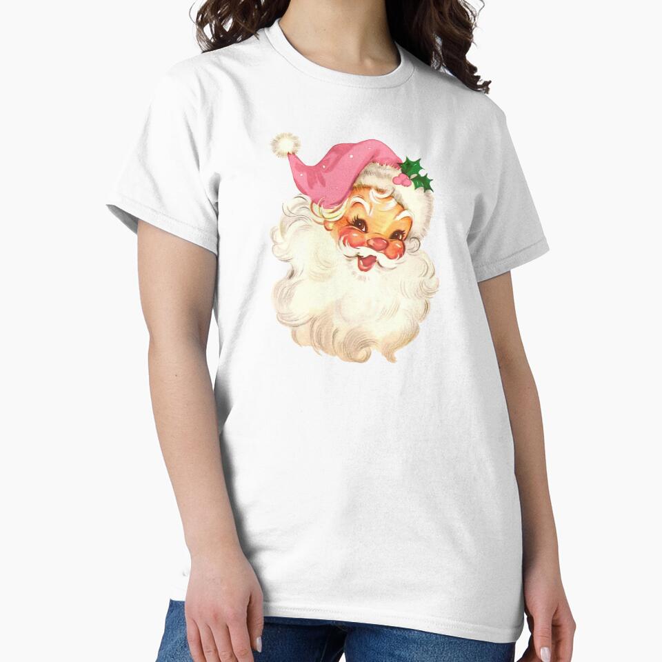 Retro Santa Claus Pink by TinaSalazar