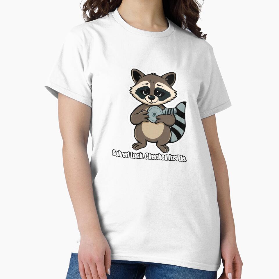 Raccoon - Solved Lock Checked Inside - Funny Raccoon Gift by pawdrops
