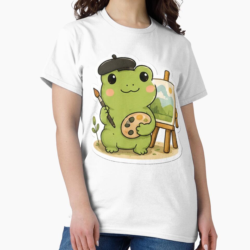 Cute Frog Painter Sticker by denybz