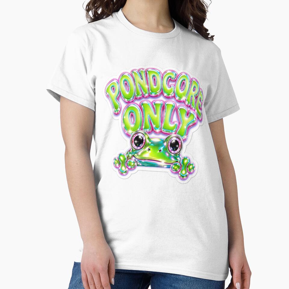 Pondcore Only Cute Frog | Holographic Kawaii Frog Aesthetic Sticker by Arrow2025