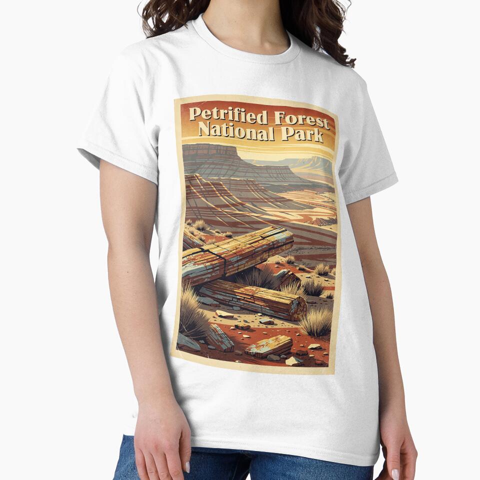 Petrified Forest National Park Vintage Travel Art by Teelogic