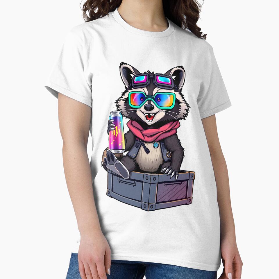 Neon Raccoon Break by DaniArtDesign81