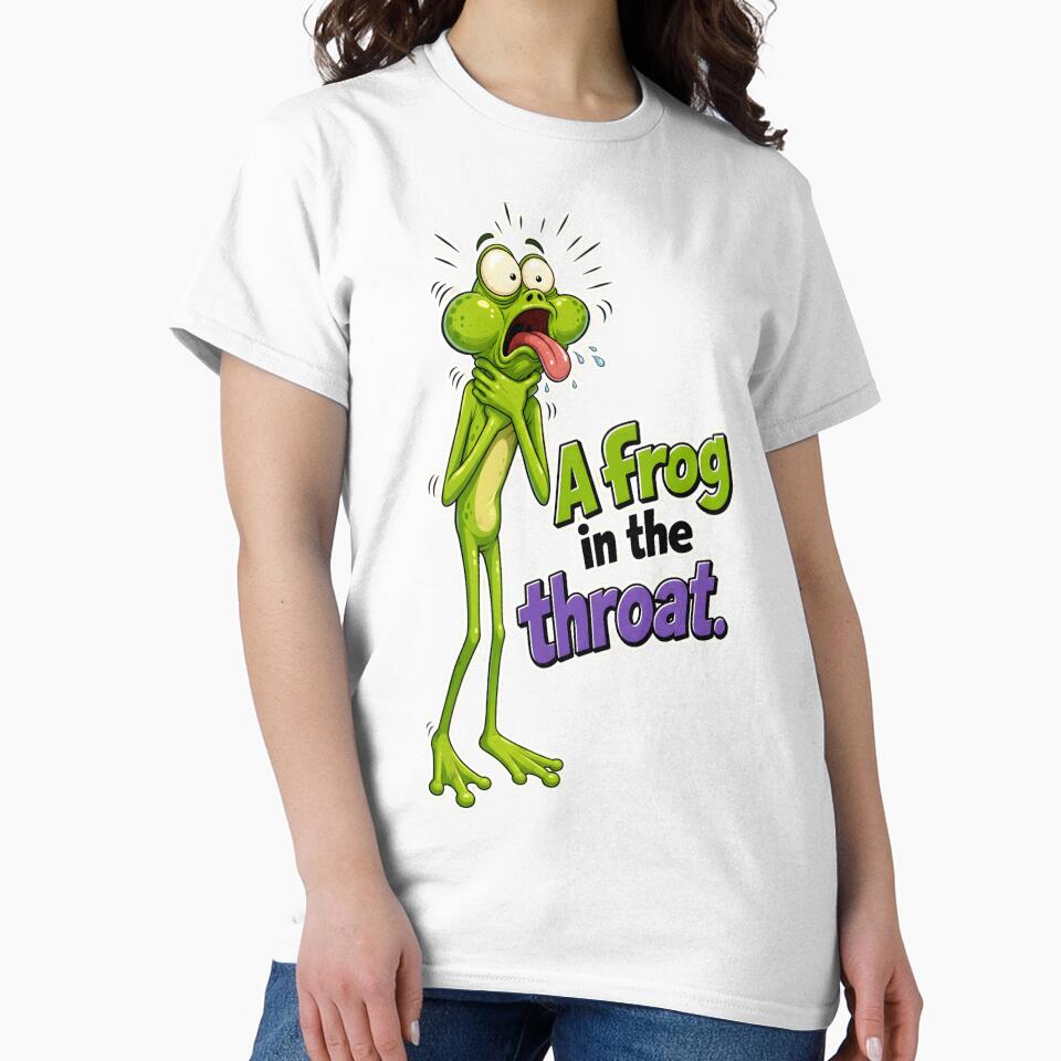 A Frog in the Throat – Literal Idiom Cartoon by Halbeskilo