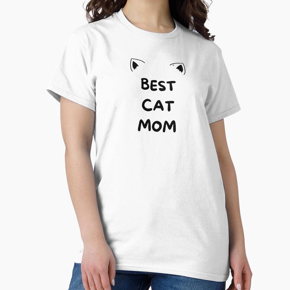 Best Cat Mom Cute Minimalist Cat Lover by MonoMelody