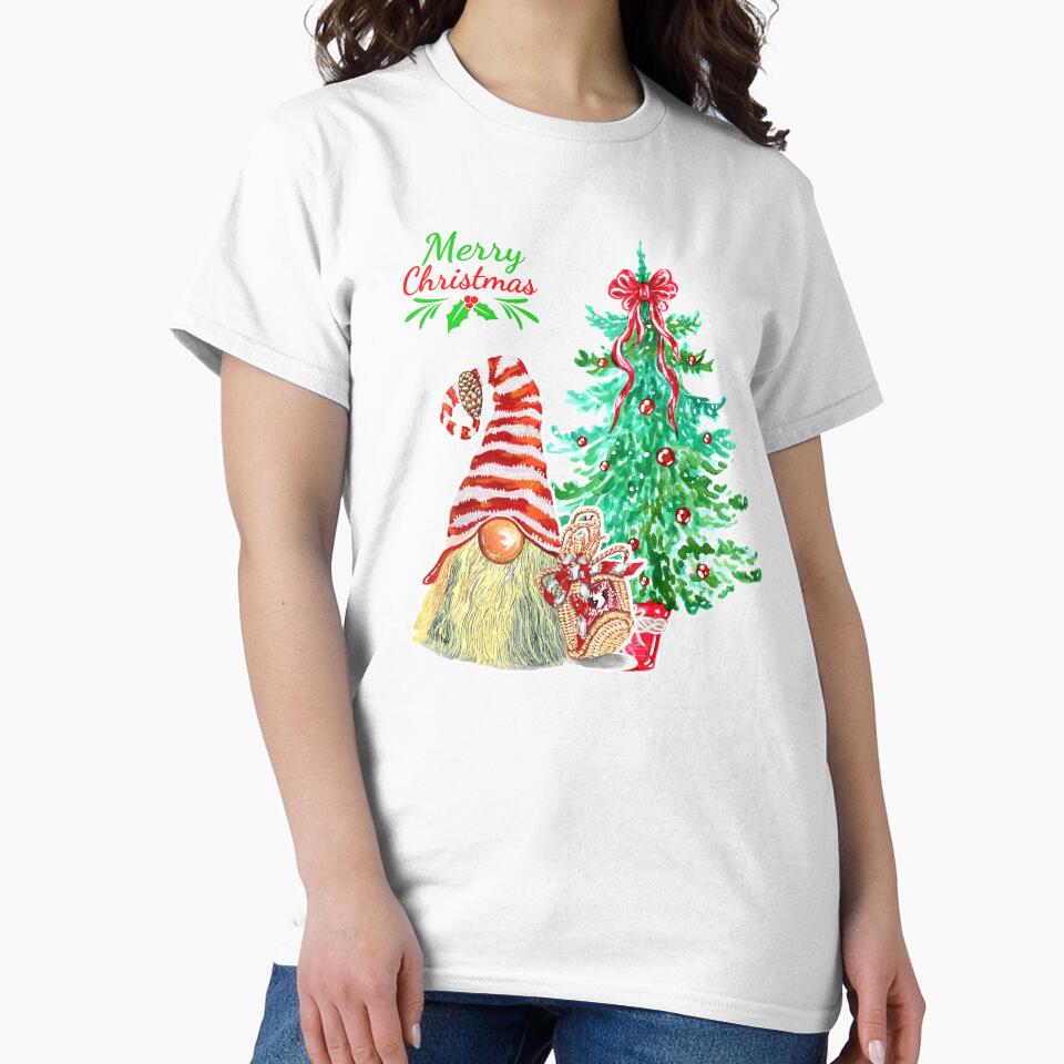 Cute Cartoon Merry Christmas Santa Gnome! Merry Christmas Gnome Cute Santa Claus! by iziskosmos