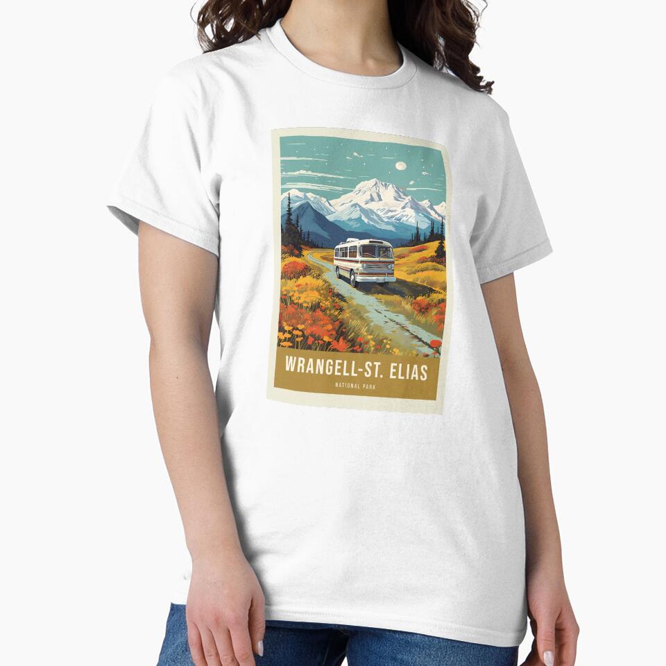 Wrangell saint elias national park mid century modern art by ArtFusion-Shop