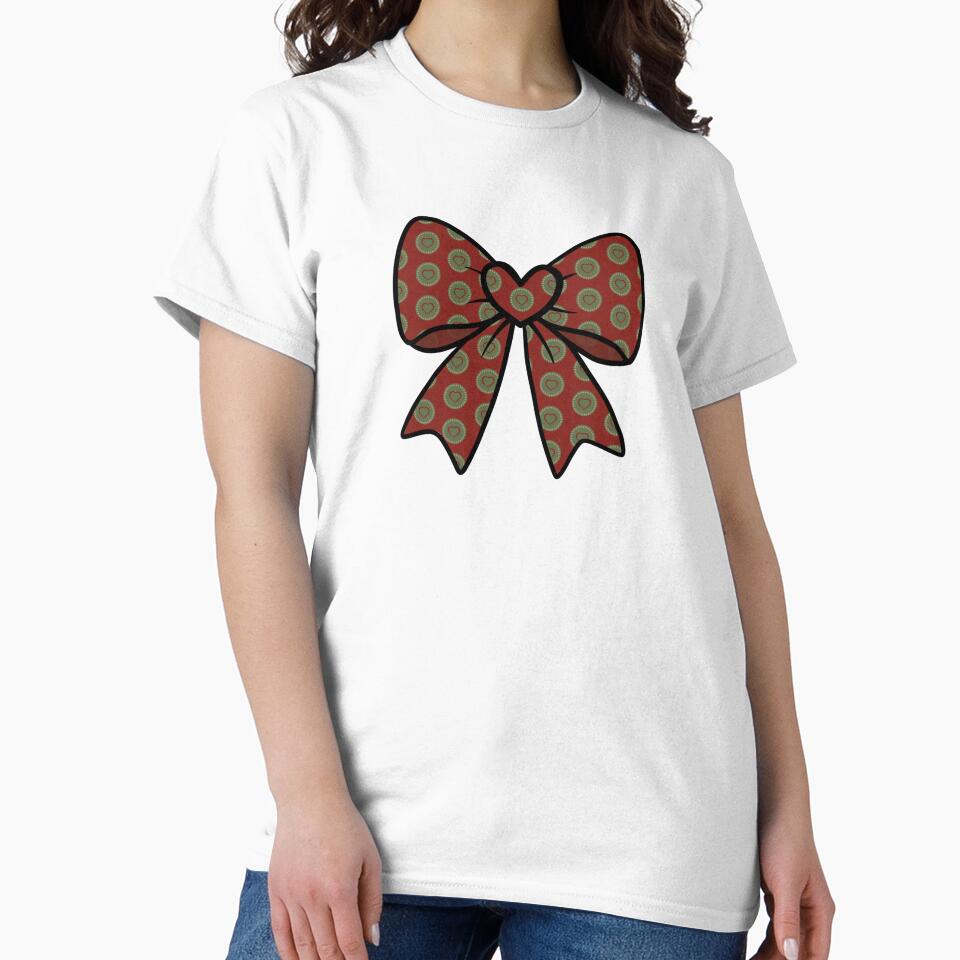 Cute Christmas Hearts Bow by ellealsopaints
