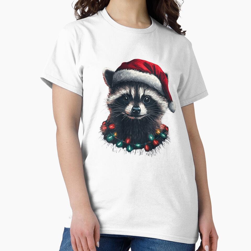 Christmas Raccoon Design by NicolasGlowArt