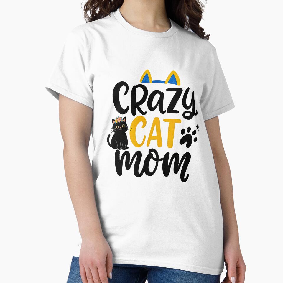 Crazy Cat Mom Cute Black Cat Lover Gift by truongloc246