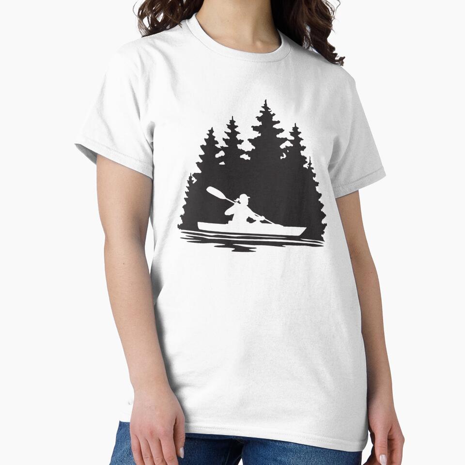 Lake scene with Girl Kayaking by Sam Morrison