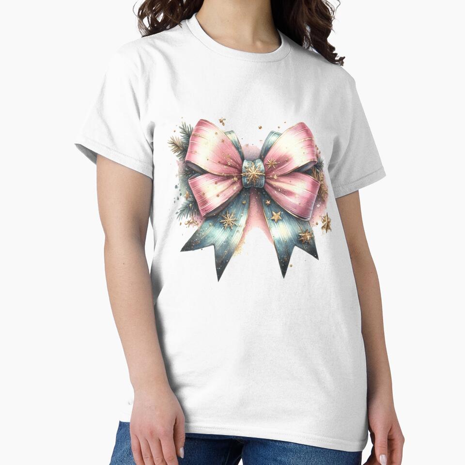 Christmas Coquette Bow Watercolor by Wear & Wonder