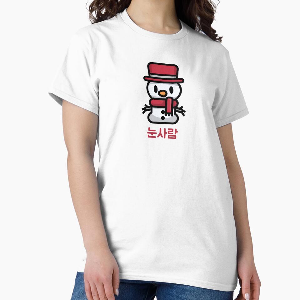 Winter Red Snowman Korean by DJCartoonDesigns