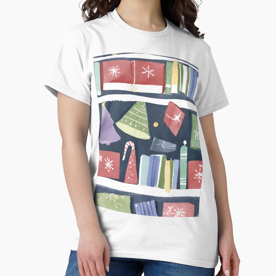 Christmas Books Pattern by Inspirely