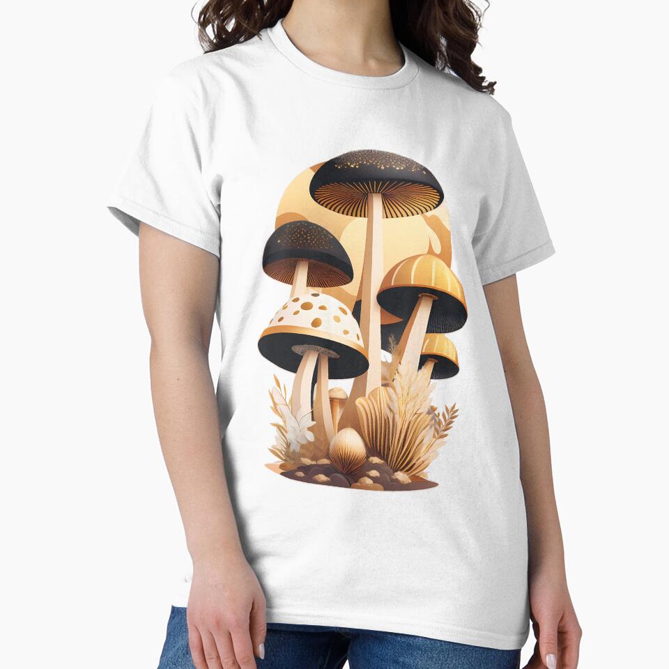 Mushroom fungi : in the heart of the forest by Funny Vintage Stickers And T-Shirts