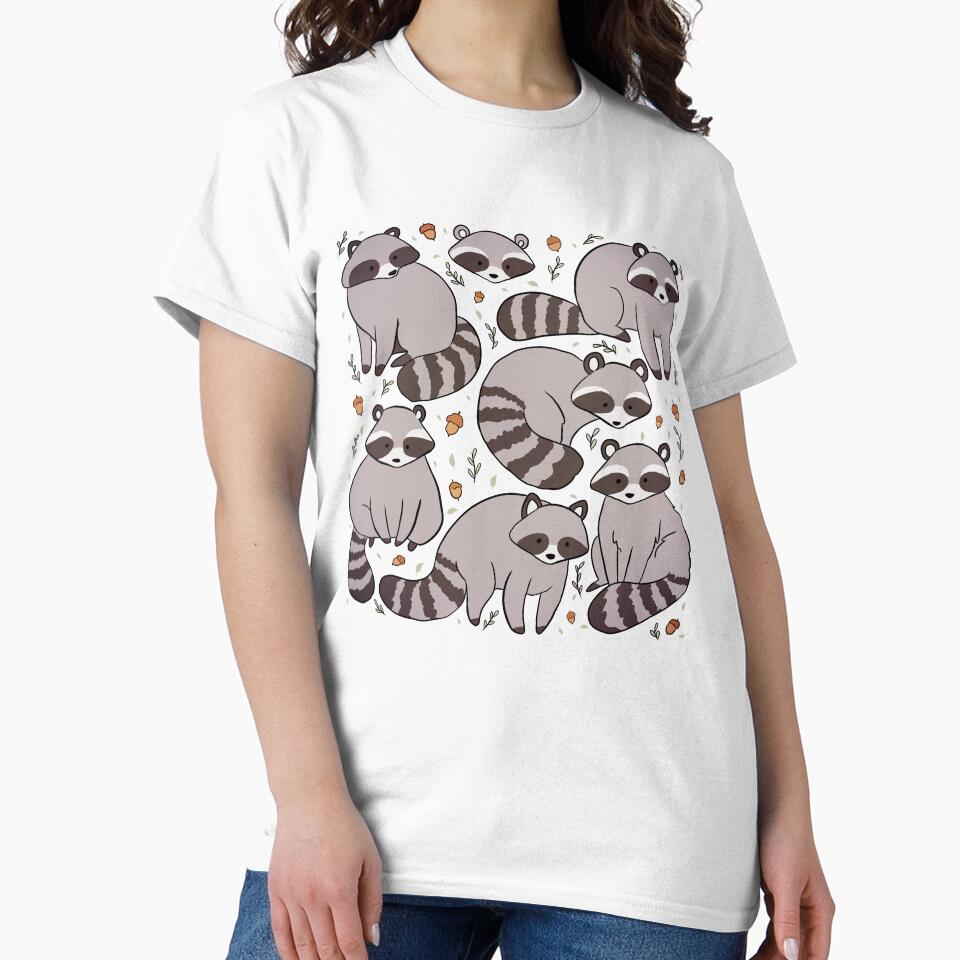 Cute Raccoon pattern illustration by Yarafantasyart