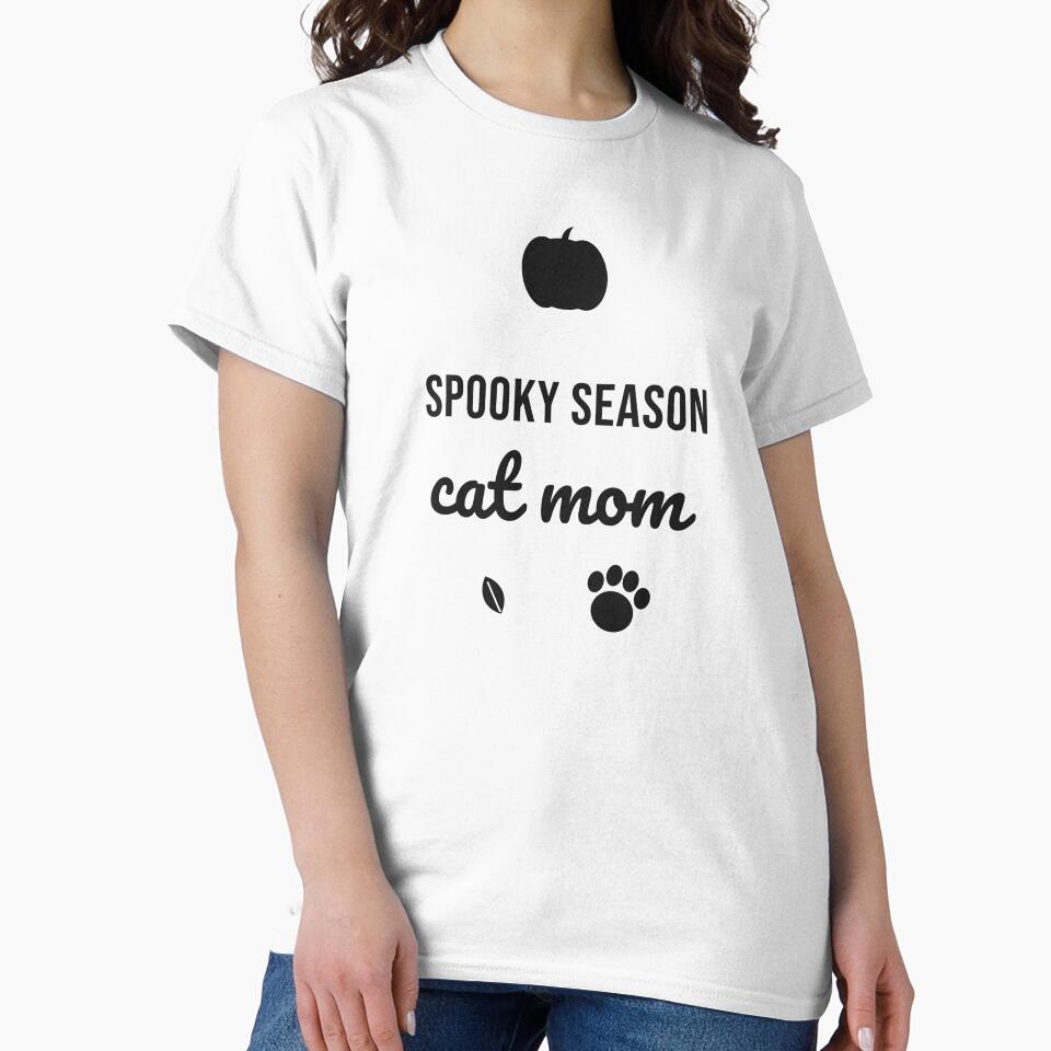 Spooky Season Cat Mom - Halloween Cat Shirt by RankShift