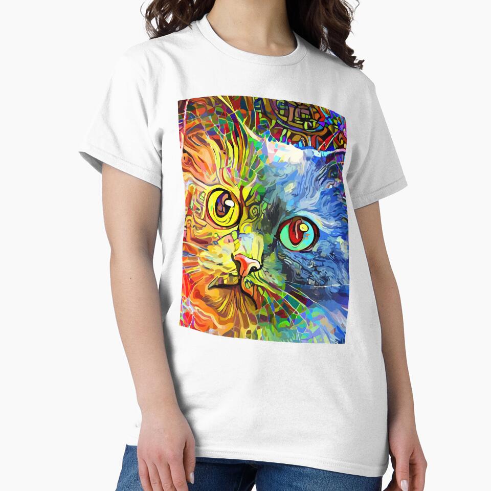 Abstract Cat Mother - Digital Graphic Color by Bela Ambrus