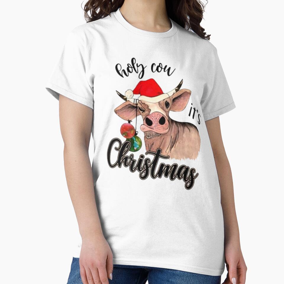 Holy Cow It's Christmas Cute Design by FirnandArt