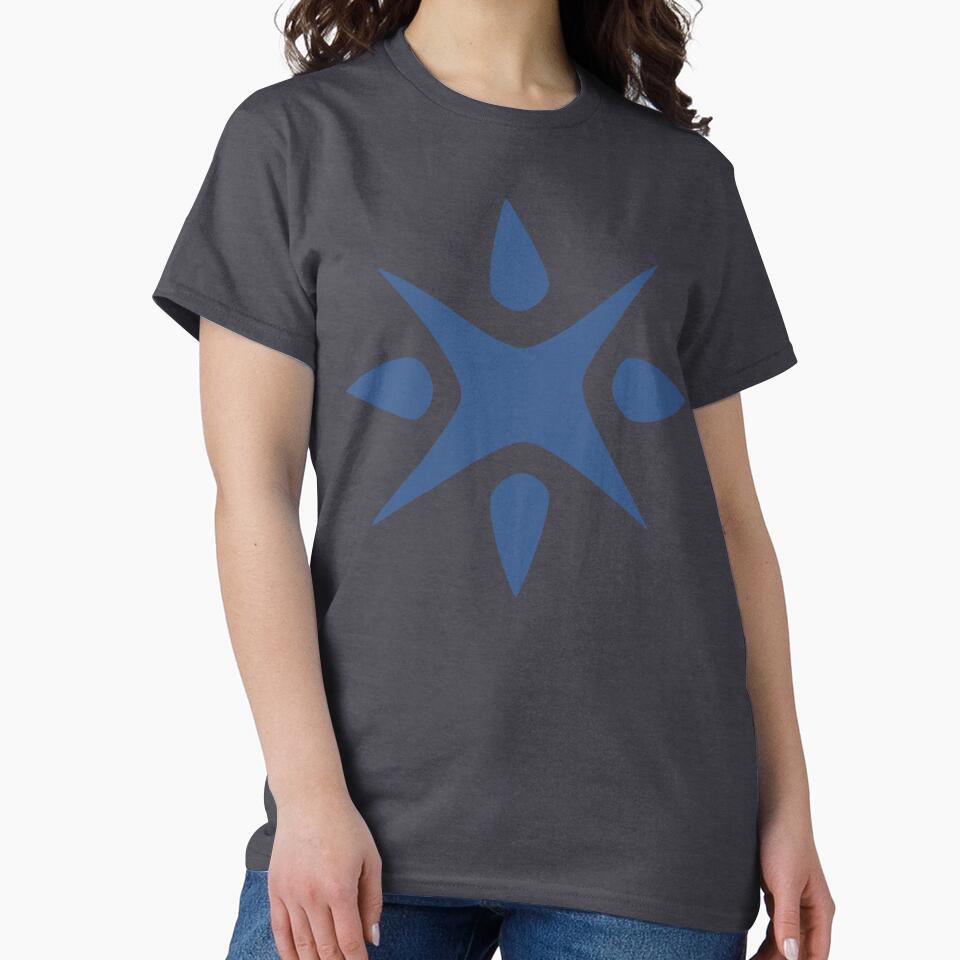 Large Geometric abstract snowflake in steel blue by AngelDawnDesign