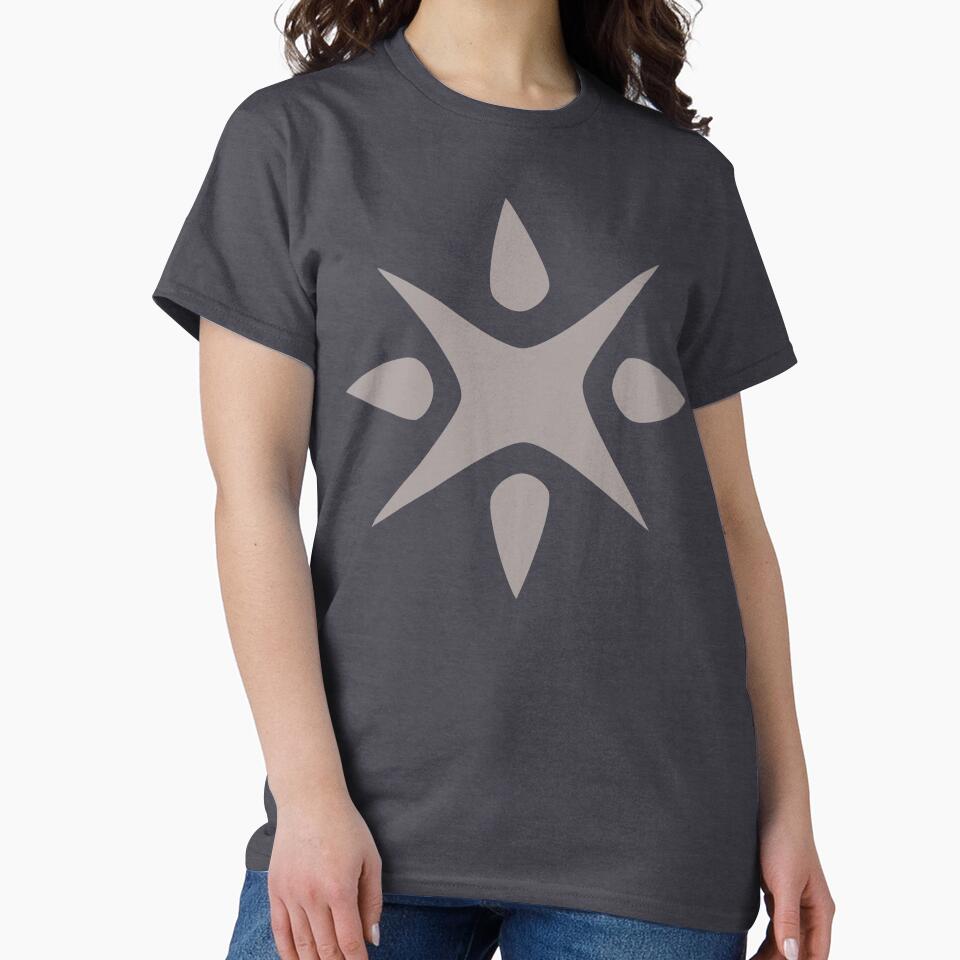 Large Geometric abstract snowflake in puce by AngelDawnDesign