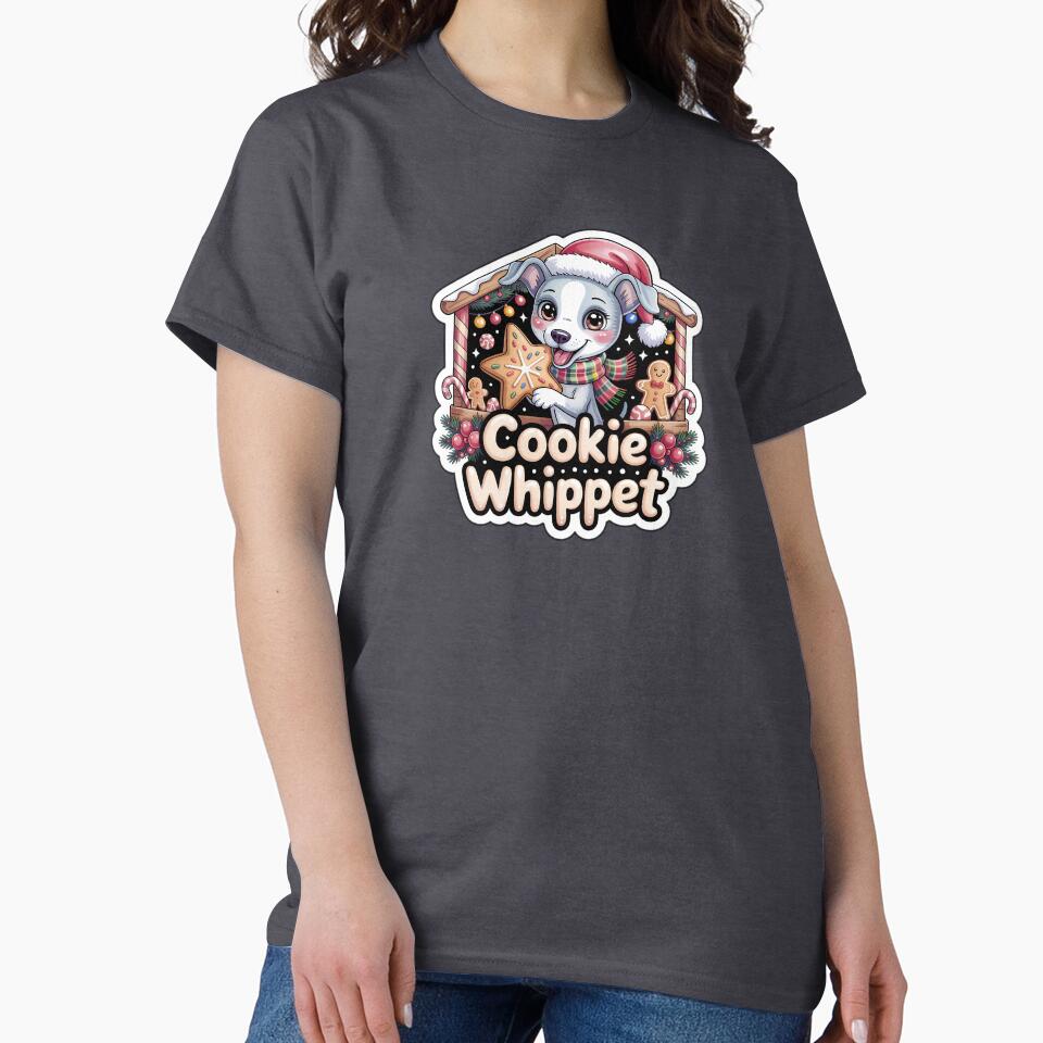 Christmas Whippet Cookie Dog – Cute Christmas Dog Sticker by Nuist25