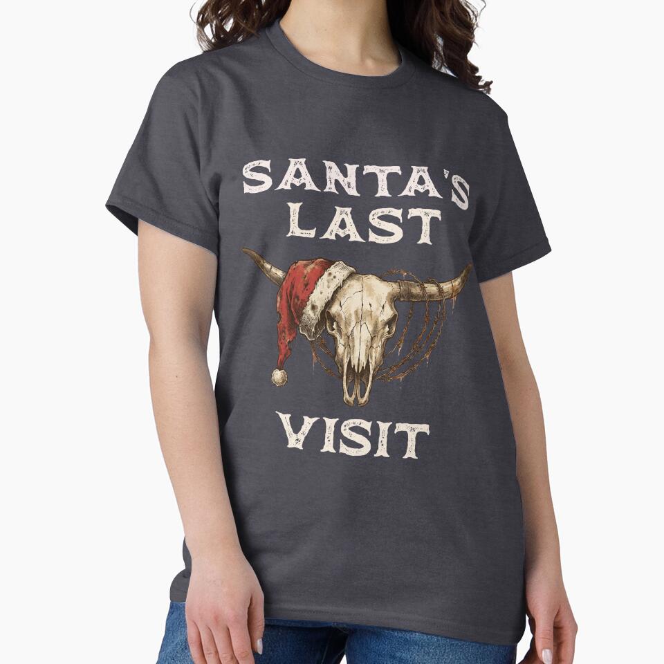 Santa's Last Visit - Santa's Last Visit | Western Goth Steer Skull by Oaks Creations